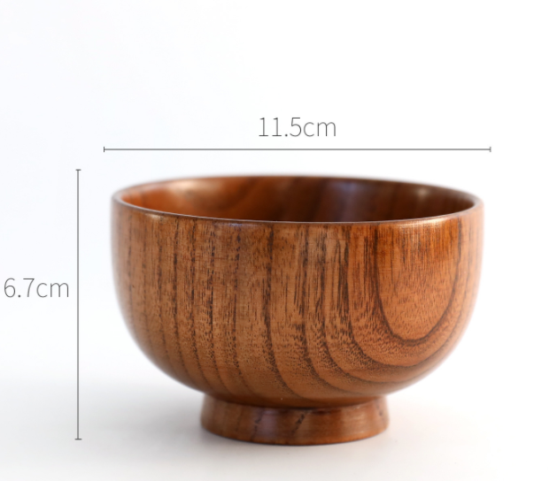 Round Wooden Serving Bowls