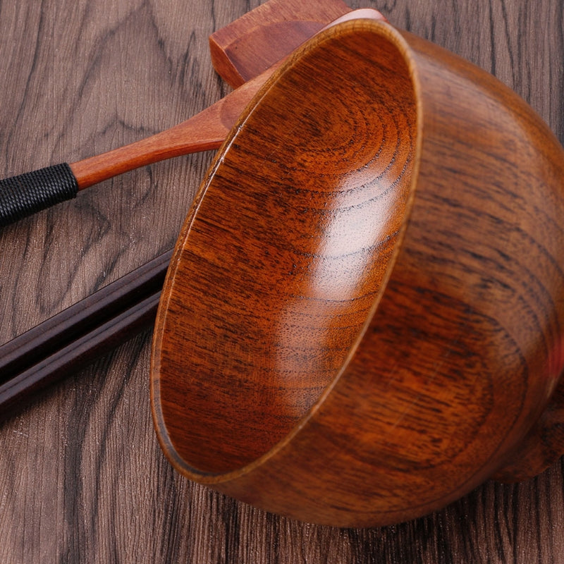 Round Wooden Serving Bowls