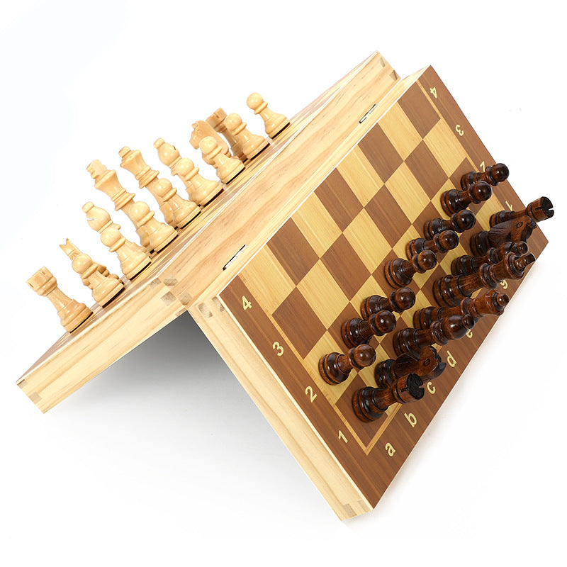 Foldable Magnetic Log Eco-friendly Chess Set