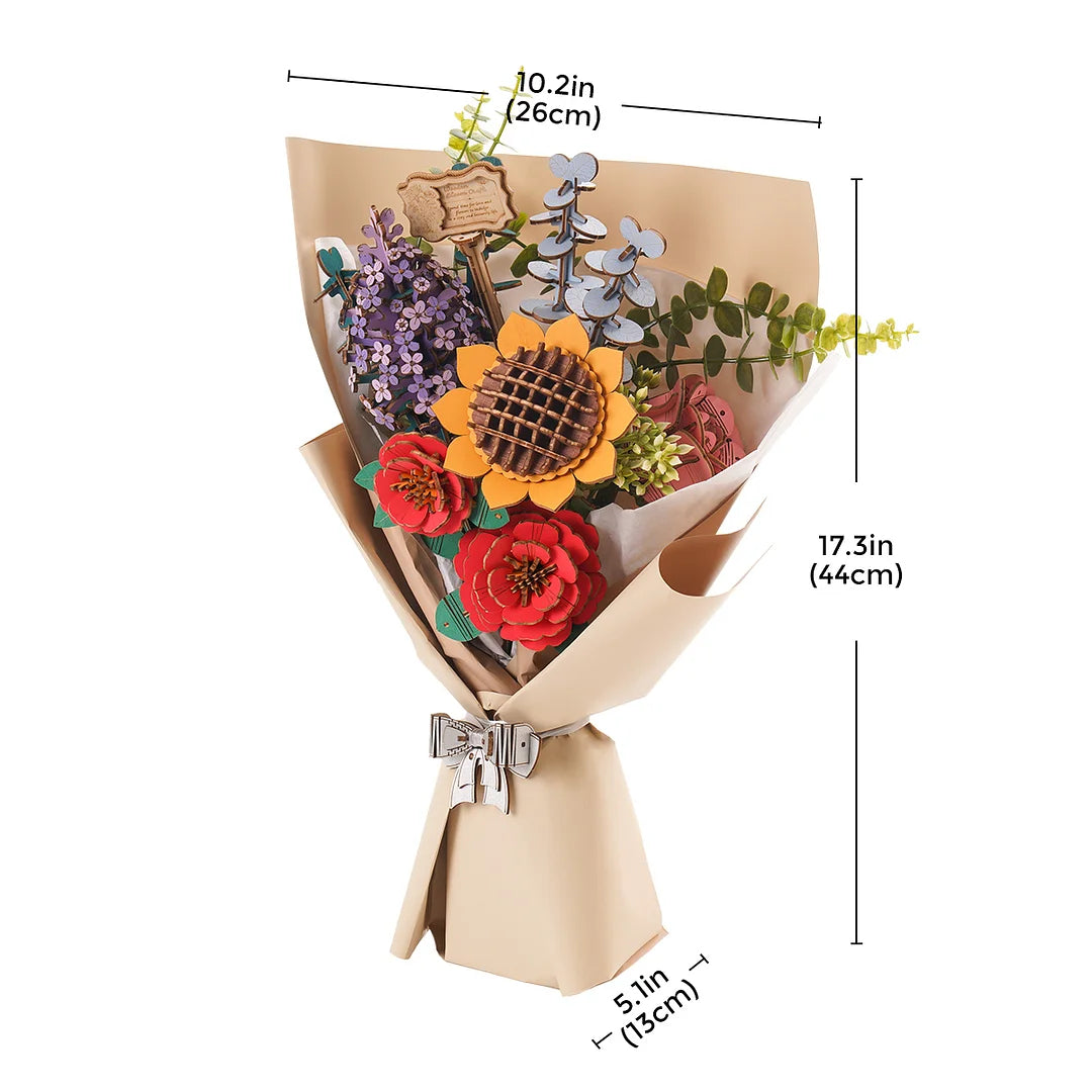 Wooden Flower Bouquet Puzzle