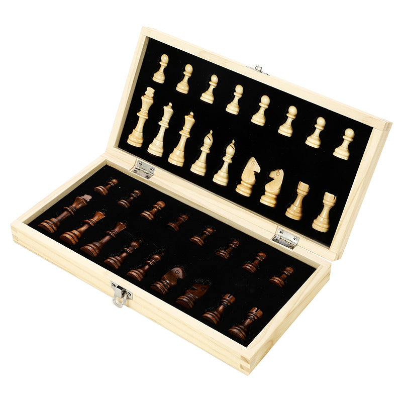 Foldable Magnetic Log Eco-friendly Chess Set