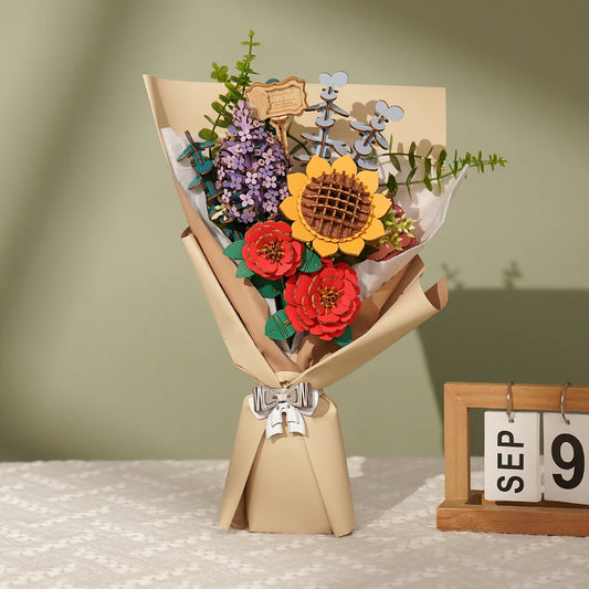 Wooden Flower Bouquet Puzzle